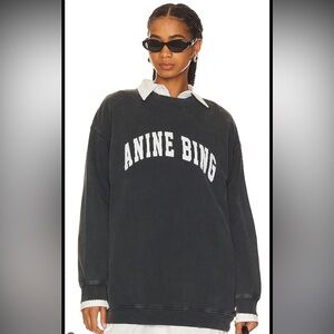 Anine Bing Tyler Sweatshirt with White Logo